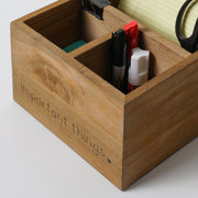 Addie Joy Important Things 3-Opening Desk Organizer - Wood Wash