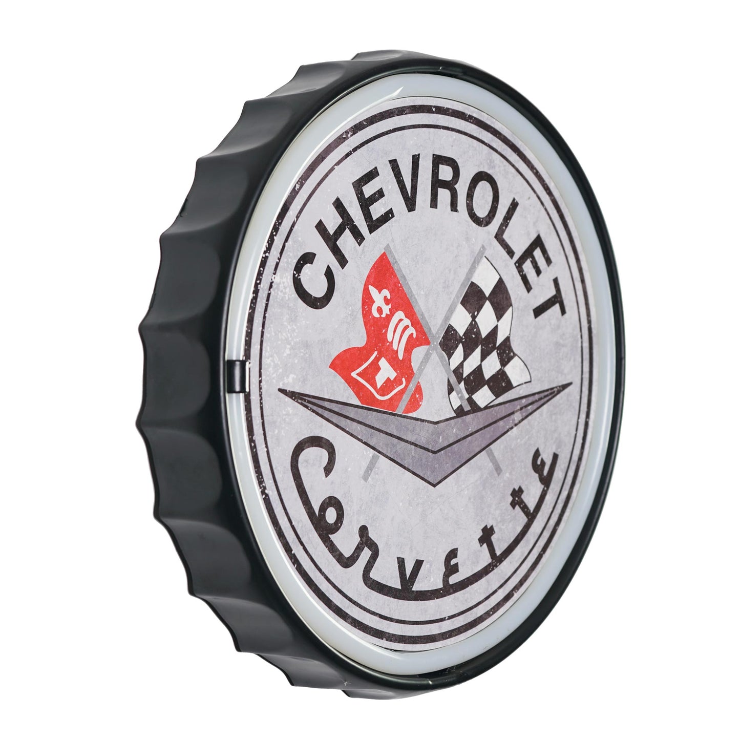 Licensed Chevrolet Bottle Cap Shaped Neon LED Rope Wall Sign (12.5")