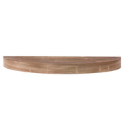 Large Round Wood Floating Wall Shelf - Brown