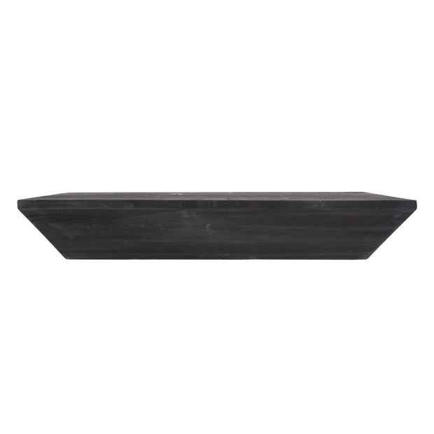 Small Wedge Wood Floating Wall Shelf - Black