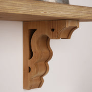 Natural Distressed Wood Corbel Wall Shelf Brackets (Set of 2)