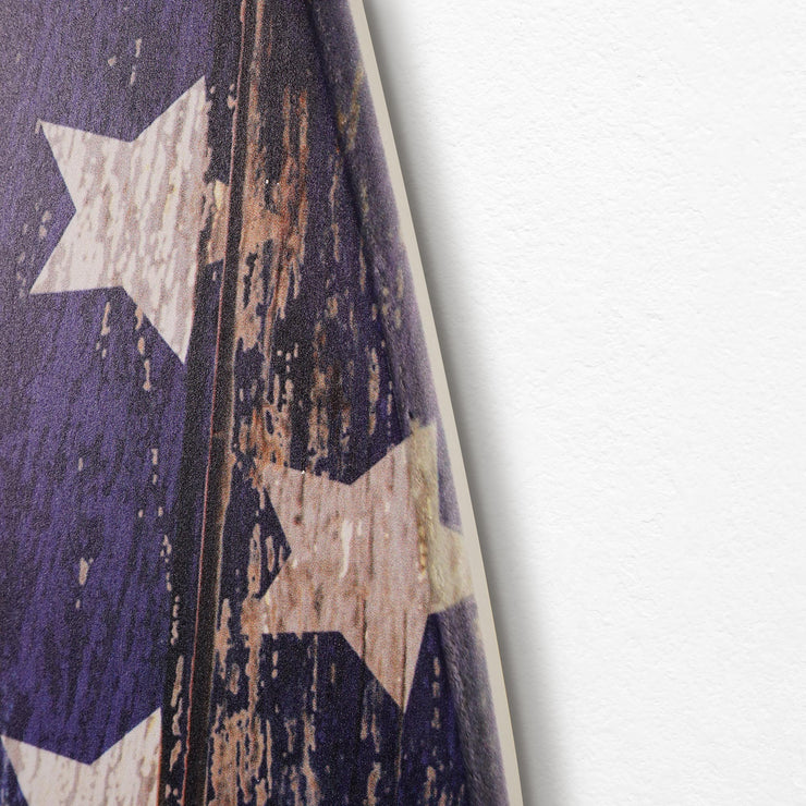 American Flag Surfboard Plaque Wall Decor - 60"x15"