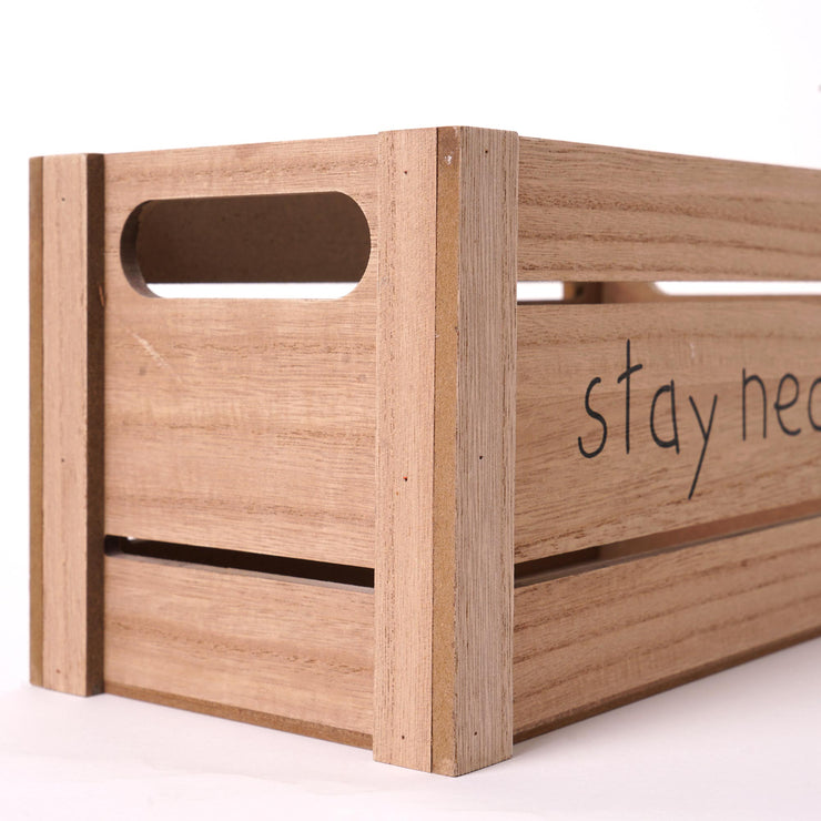 Addie Joy Stay Neat Decorative Wood Crate Set of 3