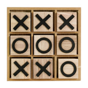 Wood Tic Tac Toe Game Board Tabletop Decor (9" x 9")