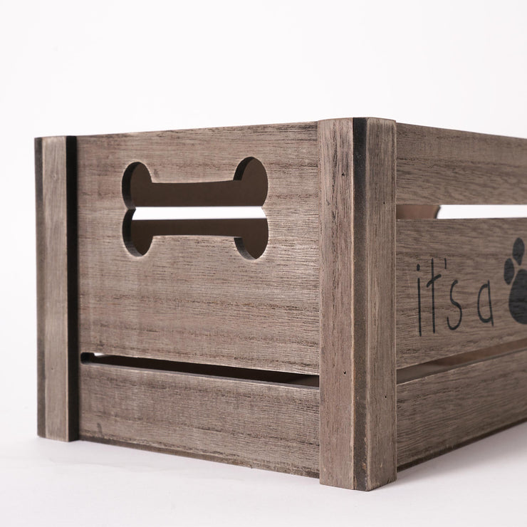 Addie Joy Dog-Themed Decorative Wood Crate Set of 3