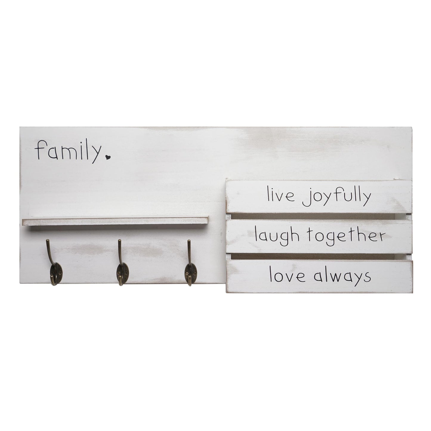 Addie Joy Family Decorative Mail Organizer - Distressed White