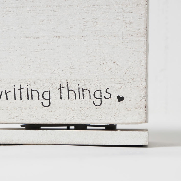 Addie Joy Writing Things 3-Opening Rotating Desk Organizer - Grey Wash