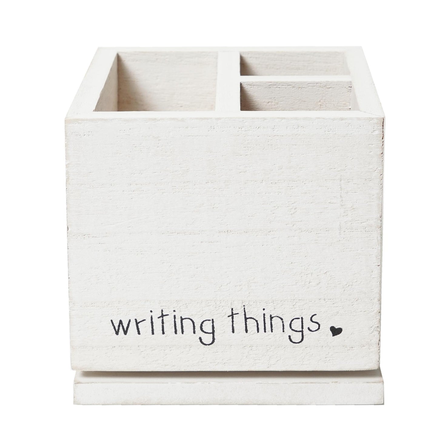 Addie Joy Writing Things 3-Opening Rotating Desk Organizer - Grey Wash