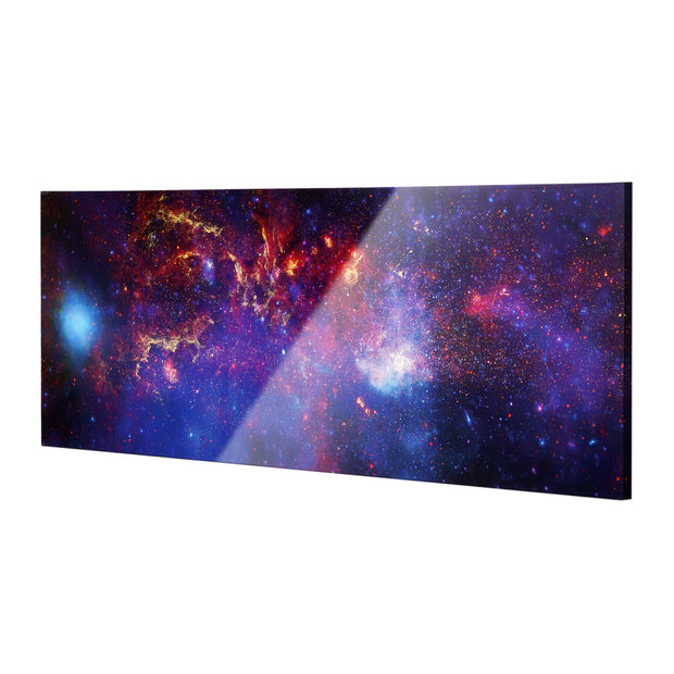 NASA Milky Way Galaxy Glossy Lacquer Canvas Art Print Panel, 48" x 18"