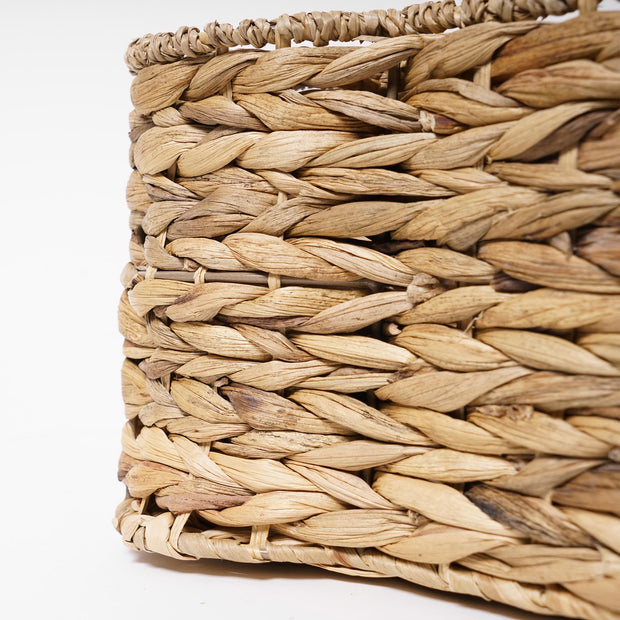 Boho Bone Shaped Woven Water Hyacinth Storage Basket