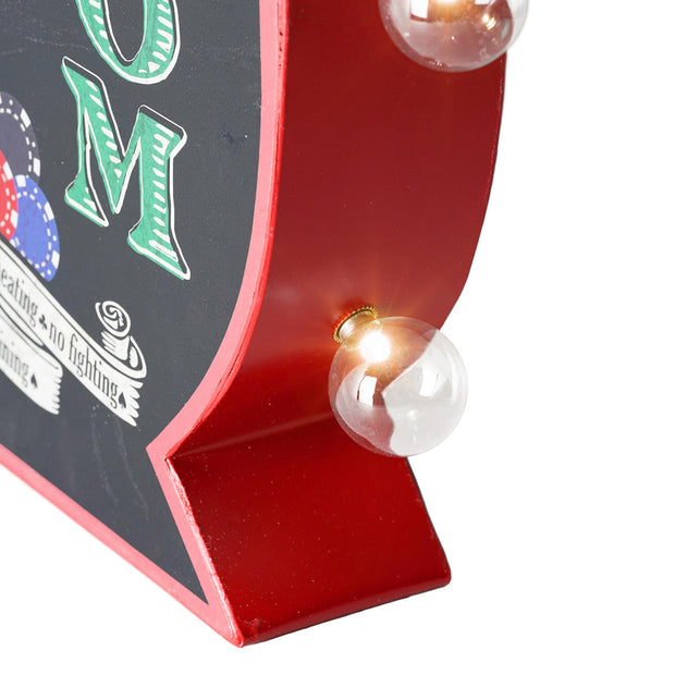 Vintage Game Room Off the Wall LED Marquee Sign, Black/Red - 25" H