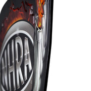 NHRA Flames Logo Embossed Shaped Metal Wall Sign - 16.5" x 10"