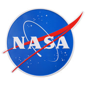 NASA Space Logo Embossed Shaped Metal Wall Sign - 19" x 14.5"