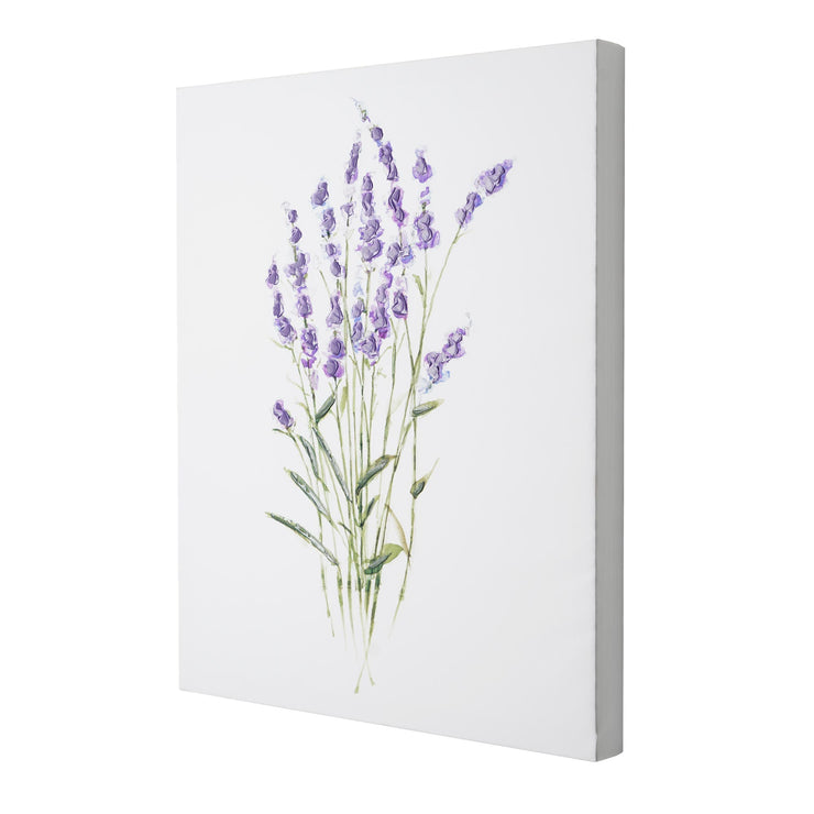 Lavender Orchids Floral Embellished Canvas Wall Art Print - 16"x20"