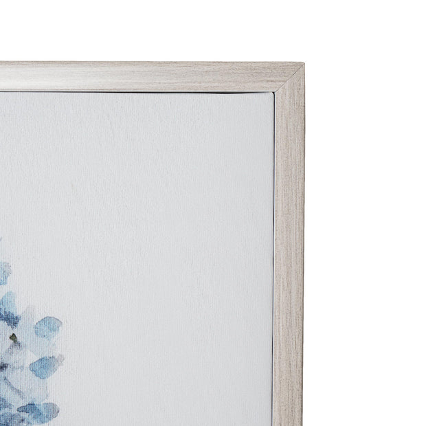 Aqua Hydrangea Flower Framed Canvas Wall Art Print - 18"x24"
