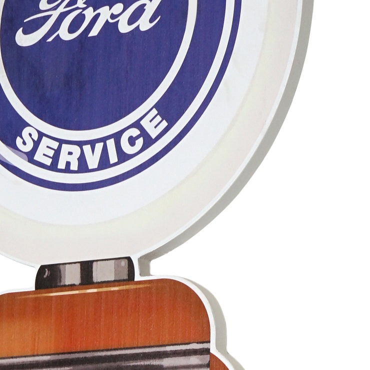 Licensed Ford Gas Pump Plaque Wall Decor - 60.5" x 14.75"