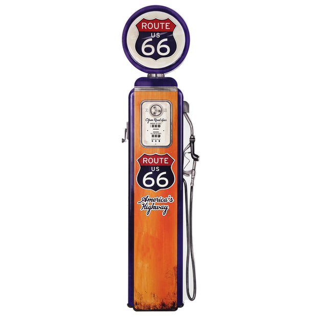 Licensed Route 66 Gas Pump Plaque Wall Decor - 60.5" x 14.75"