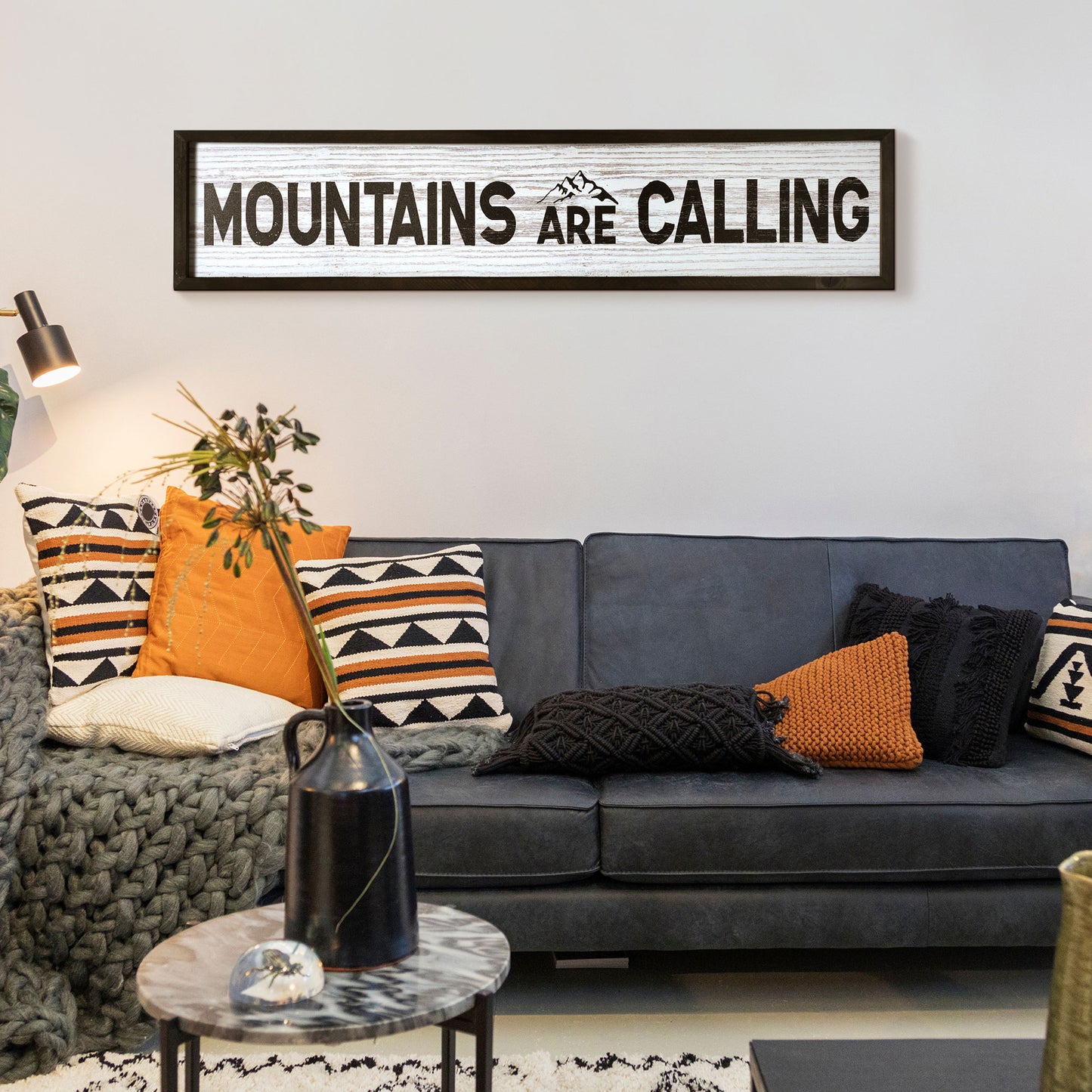 Mountains Are Calling Wood Novelty Wall Sign  - 36" x 8"