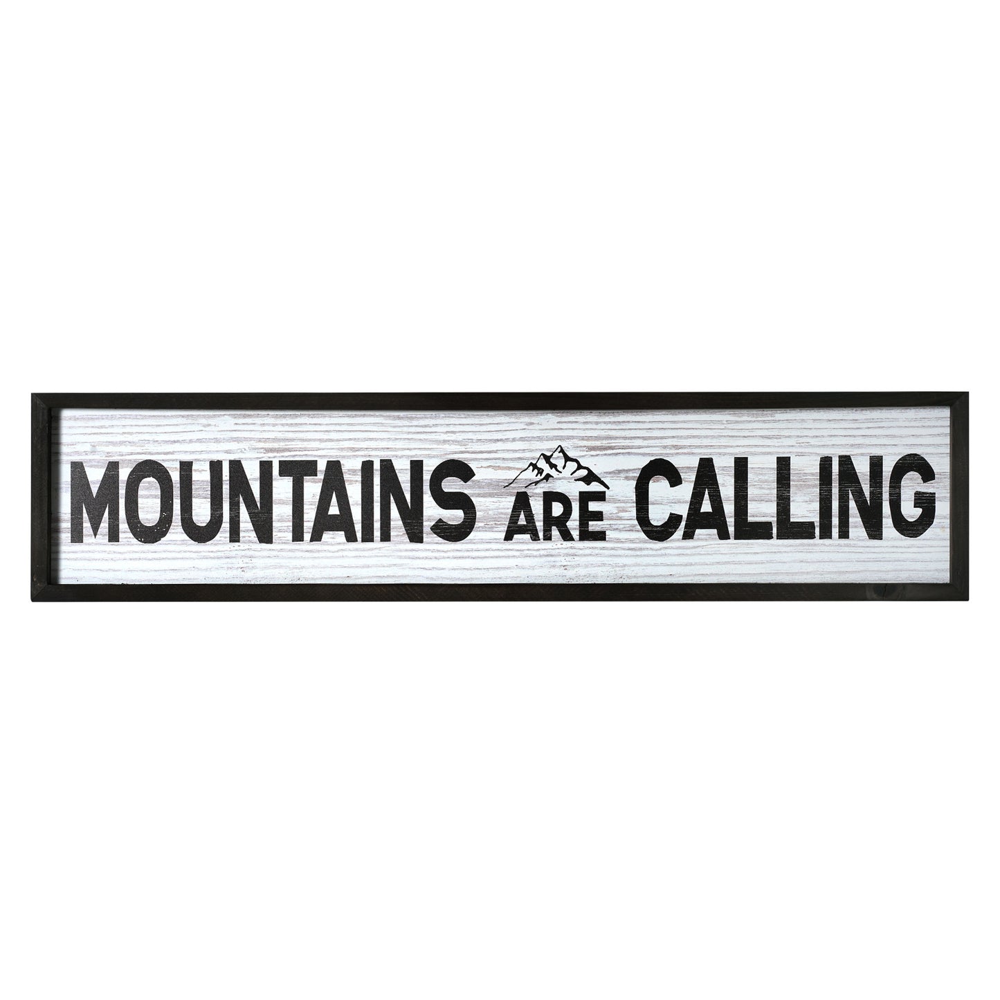 Mountains Are Calling Wood Novelty Wall Sign  - 36" x 8"
