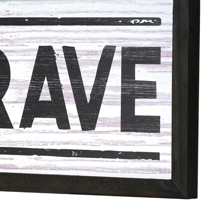 Home Of The Brave Wood Novelty Wall Sign - 36" x 8"