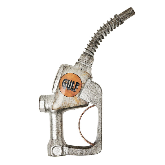 Gulf Metal Gas Nozzle Wall Decor Sign 5.75" x 14.5"