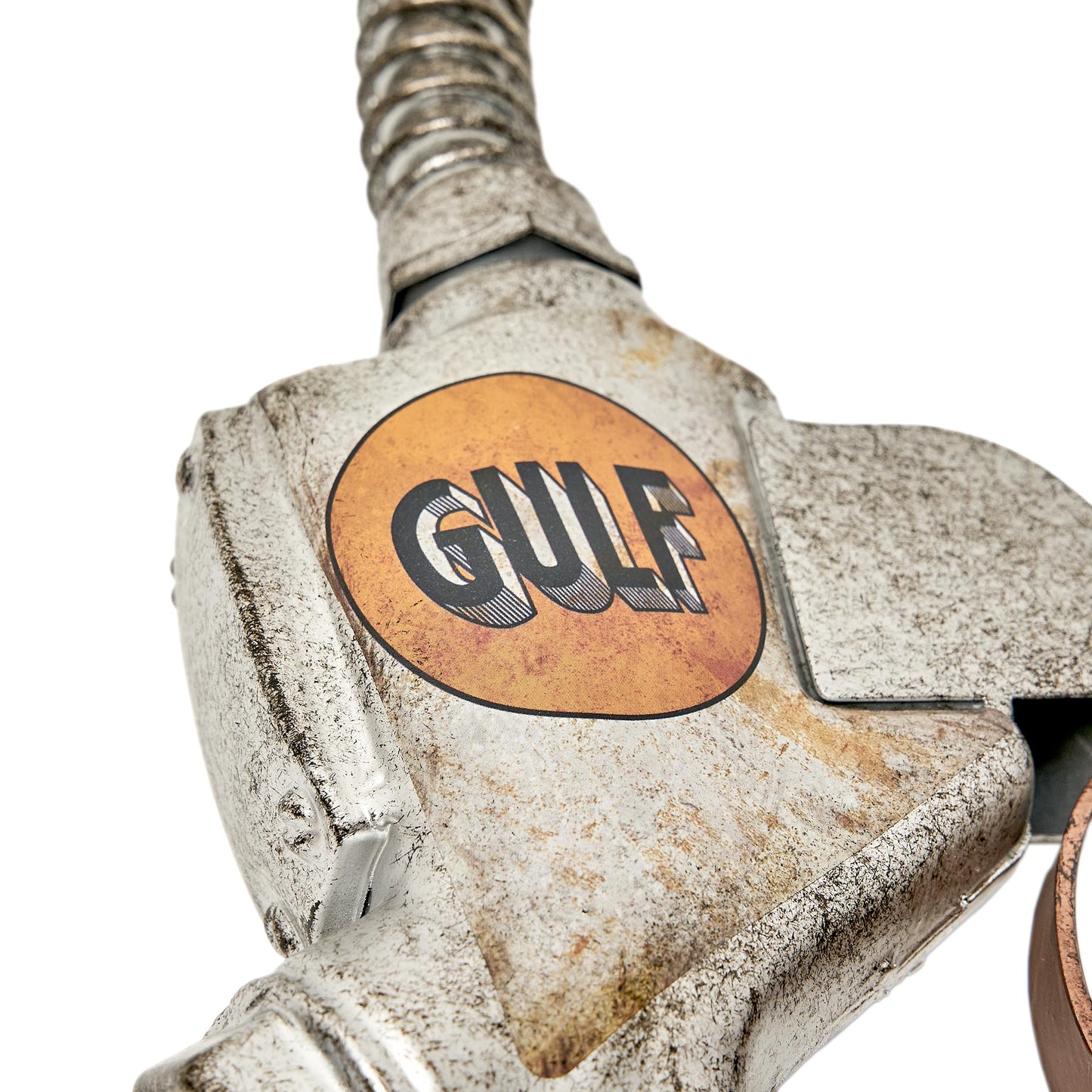 Gulf Metal Gas Nozzle Wall Decor Sign 5.75" x 14.5"