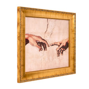 American Art Decor Ornate Framed Creation of Adam Canvas Print by Michelangelo 30.62" x 26.75"