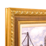 American Art Decor Ornate Framed The Bridge at Villeneuve Canvas Print by Alfred Sisley 22.75" x 18.75"