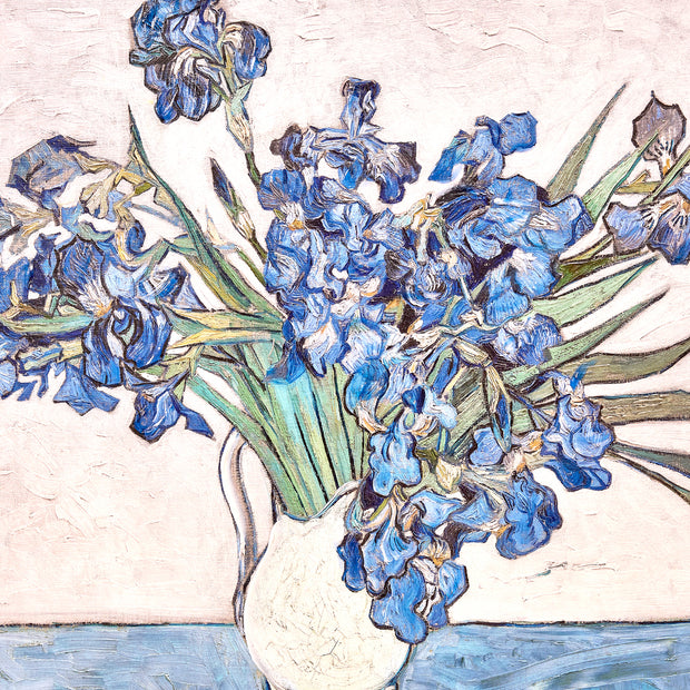 American Art Decor Ornate Framed Blue Irises Canvas Print by Vincent van Gogh 31.5" x 27.5"
