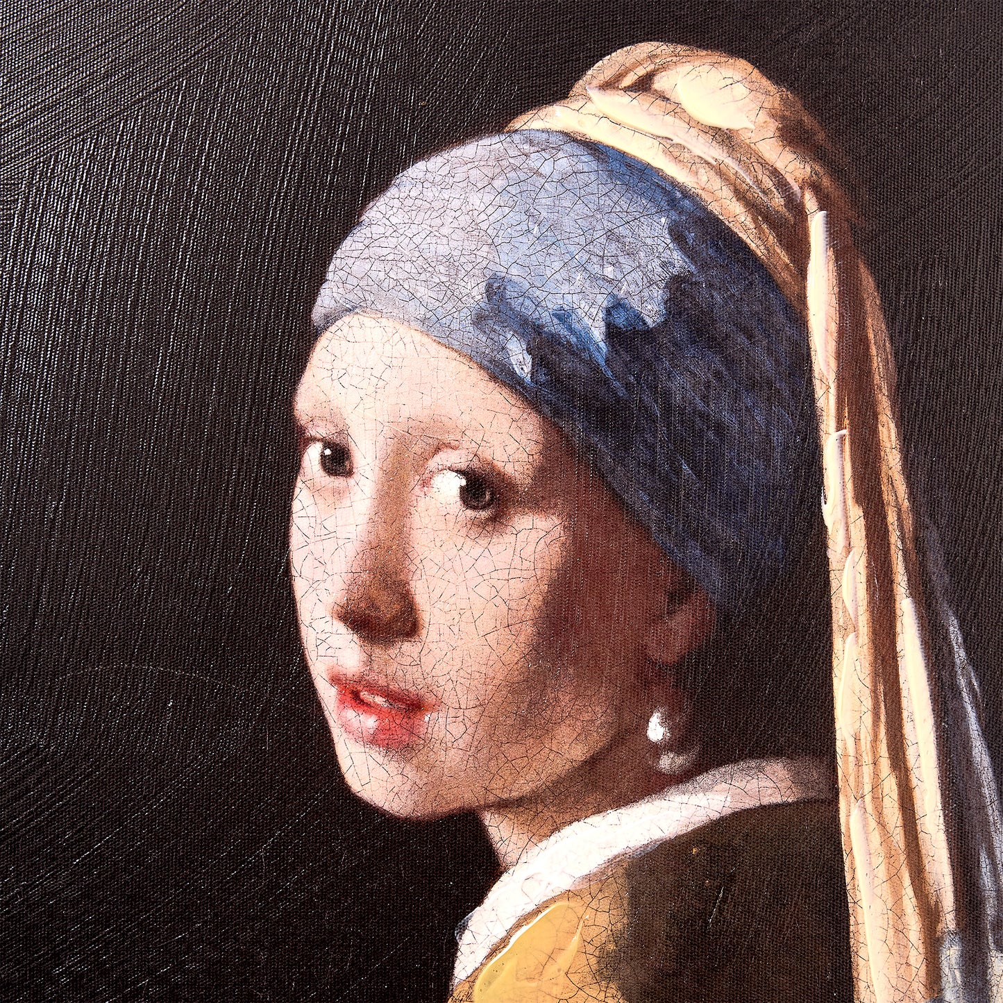 Ornate Framed Girl with a Pearl Earring Canvas Print by Johannes Vermeer 19.25" x 23.25"
