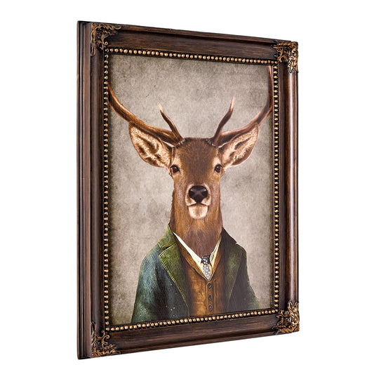 Deer John Ornate Framed Bar Wall Decor - 16.87" H x 13.75" L x 1" D