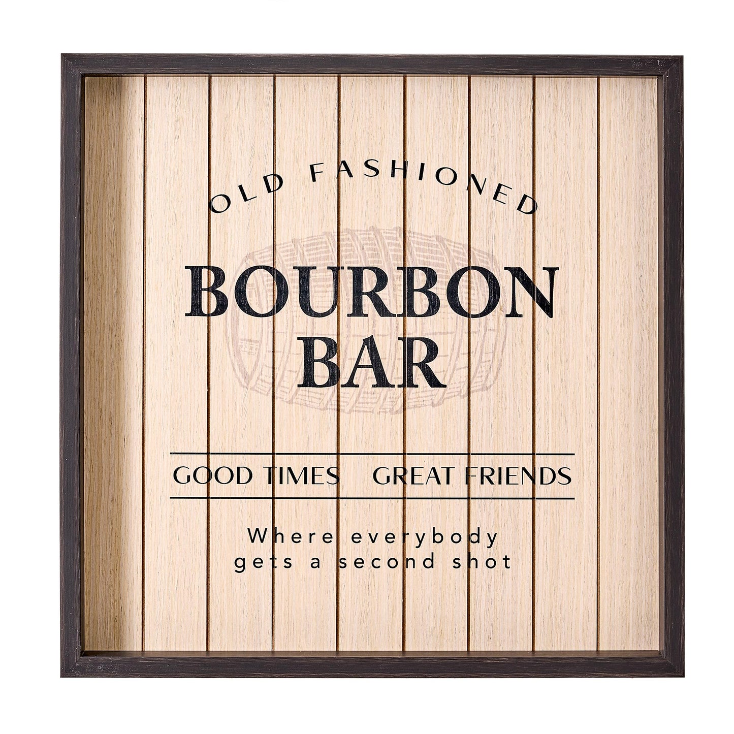 Framed Good Times Bourbon Bar Wall Decor