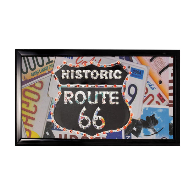 Historic Route 66 Framed LED Sign